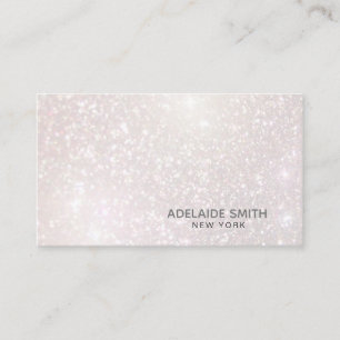 FAUX pink champagne sparkle Business Card