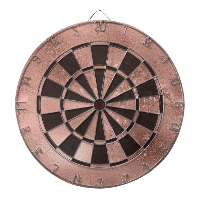 Faux pink Glitter and foil Dartboard (Front)