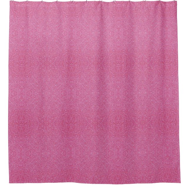 Faux Pink Glitter Shower Curtain (Front)