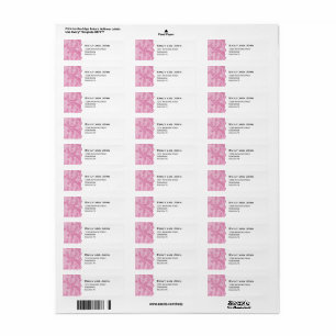 Faux Pink Lace Border Return Address