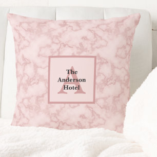 Faux Pink Marble Cushion