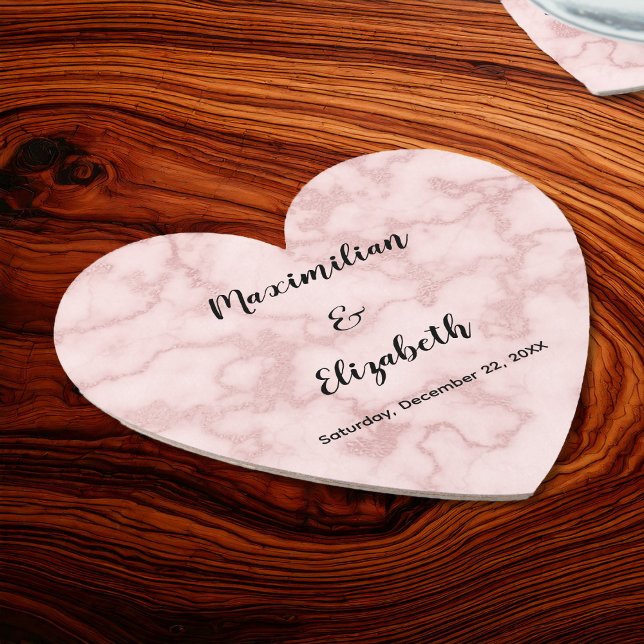 Faux Pink Marble Paper Coaster (Faux Pink Marble Paper Coaster by Leapfroglisics Shop)