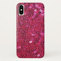 Faux Pink Sequins iPhone X, XS, XS Max, XR