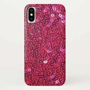 Faux Pink Sequins iPhone X, XS, XS Max, XR iPhone X Case