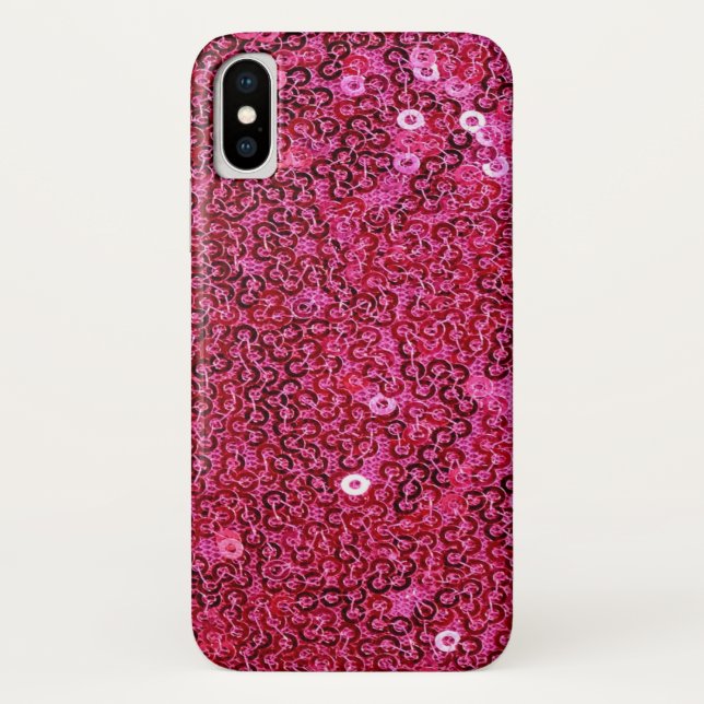 Faux Pink Sequins iPhone X, XS, XS Max, XR Case-Mate iPhone Case (Back)
