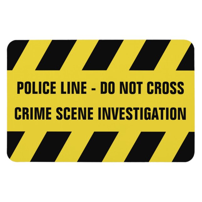 Faux Police Line custom text magnet (Horizontal)