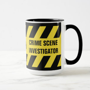 Faux Police Line custom text mugs