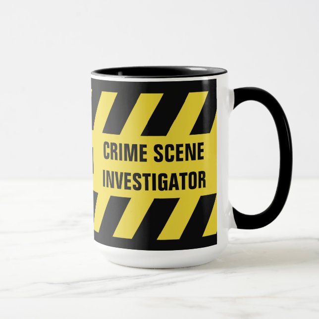Faux Police Line custom text mugs (Right)