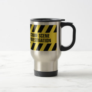 Faux Police Line custom text mugs