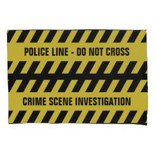 Faux Police Line custom text pillow cases