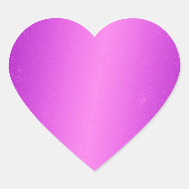 Faux Purple Blank Template Heart Sticker (Front)
