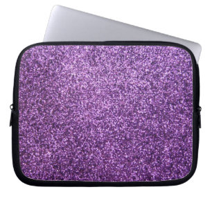 Faux Purple Glitter Laptop Sleeve