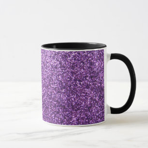 Faux Purple Glitter Mug