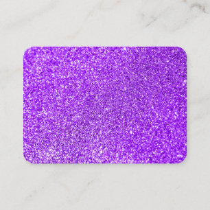 Faux Purple Glitter Photo Business Card