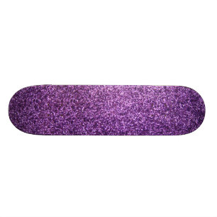 Faux Purple Glitter Skateboard