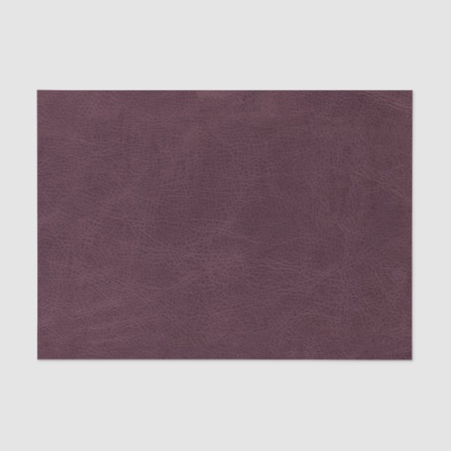 Faux Purple Leather Texture Tissue Paper (Front)