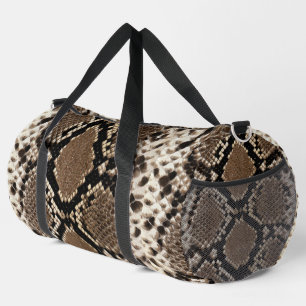 Faux Python Snake Skin Duffle Bag