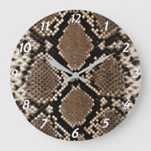 Faux Python Snake Skin Large Clock