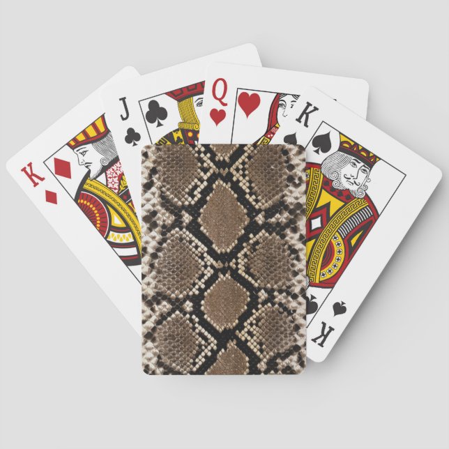 Faux Python Snakeskin Playing Cards (Back)