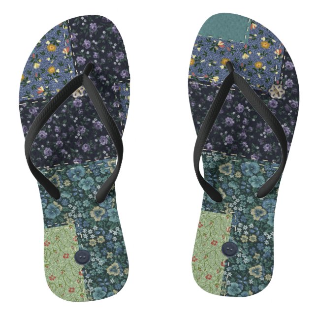 Faux Quilted Flip Flops (Footbed)