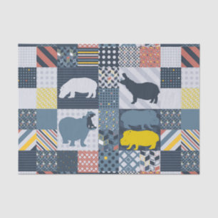 Faux-Quilted Hippo Tissue Paper