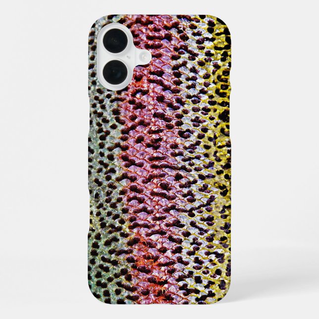 Faux Rainbow Trout Scale Texture Look Pattern iPhone Case (Back)