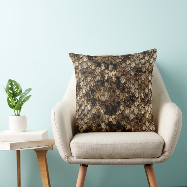 Faux Rattlesnake Snakeskin Cushion (Chair)