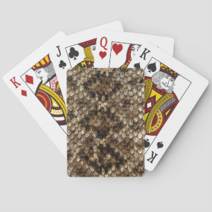 Faux Rattlesnake Snakeskin Playing Cards