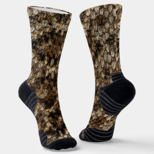 Faux Rattlesnake Snakeskin Socks