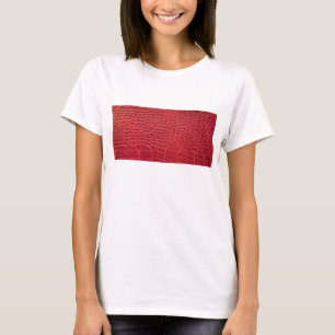 Faux red alligator leather T-Shirt