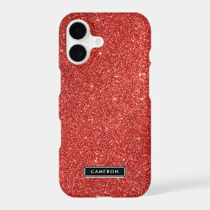 Faux Red Glitter Luxury Custom iPhone 8 Plus Case