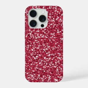 Faux Red Glitter Pattern Look-like iPhone 15 Pro Case