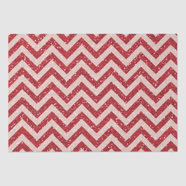 Faux red glitter tissue paper (Front)