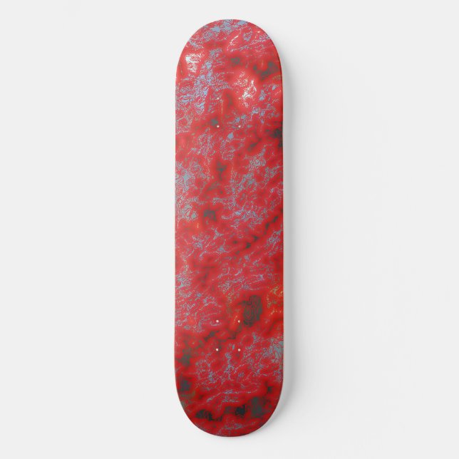 Faux Red Marble Skateboard (Front)