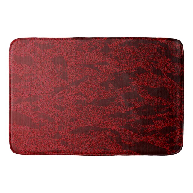 Faux Red Velvet Bath Mat (Front)