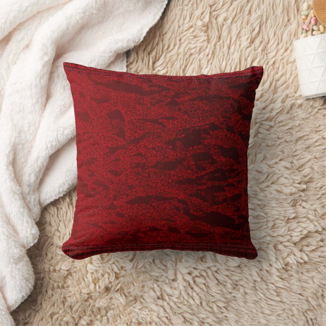Faux Red Velvet Cushion (Blanket)