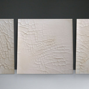 Faux Relief Glazed White Minimalist Home Decor Tile