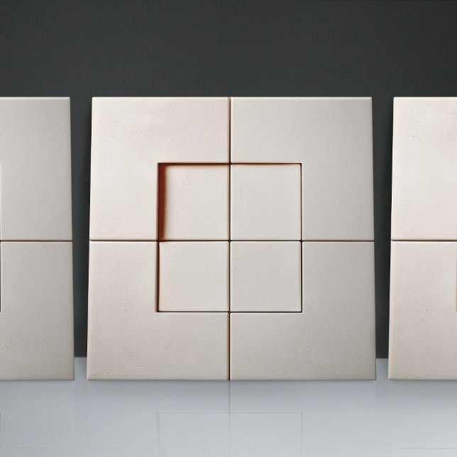 Faux Relief Glazed White Minimalist Home Decor Tile (Creator Uploaded)