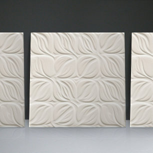 Faux Relief Glazed White Minimalist Home Decor Tile