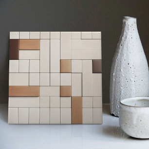 Faux Relief Wood White Minimalist Home Decor Tile