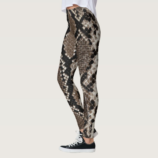 Faux Reticulated Python Snake Skin Leggings (Left)