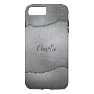 Faux Ripped Metal custom name phone cases