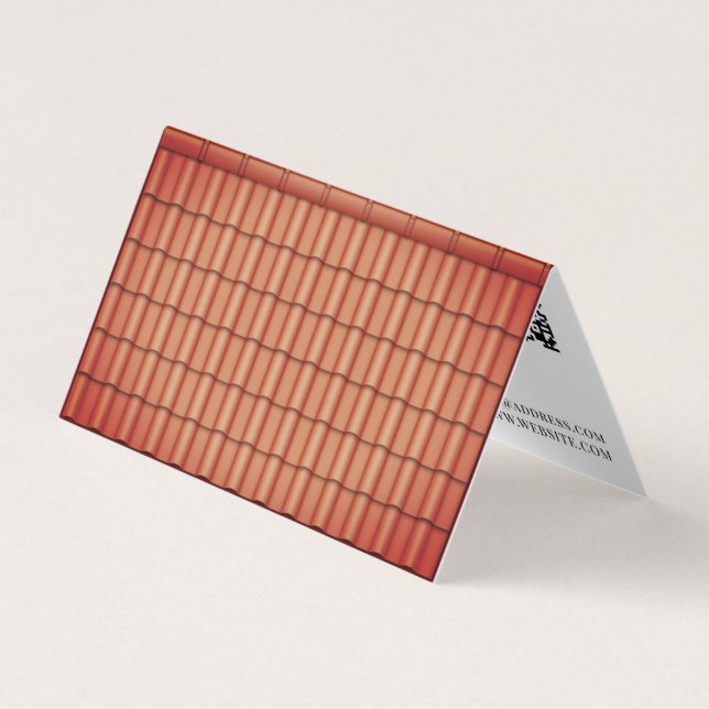 Faux rooftop roof tiles  business card (Front)