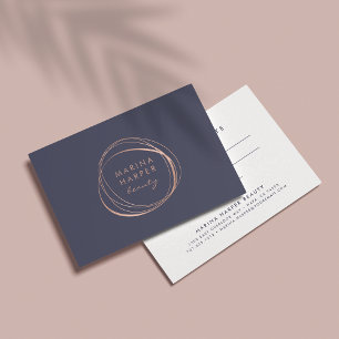 Faux Rose Gold Abstract Logo Gift Certificate Card