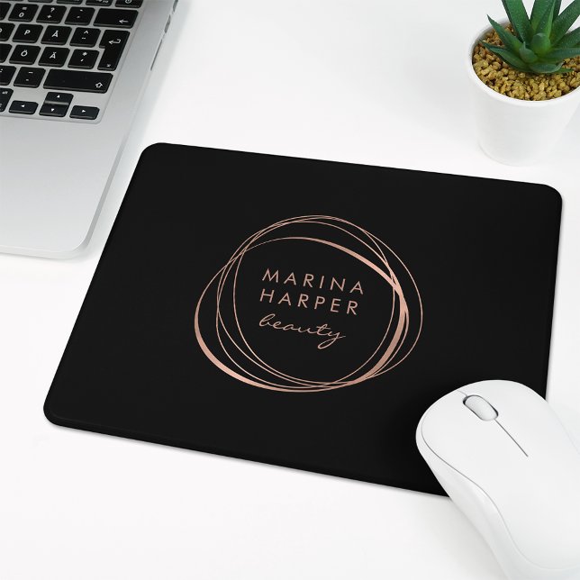 Faux Rose Gold Abstract Logo Mouse Mat (Creator Uploaded)