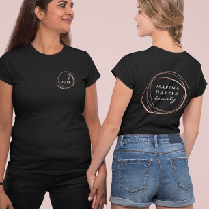 Faux Rose Gold Abstract Logo T-Shirt
