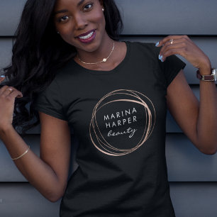 Faux Rose Gold Abstract Logo T-Shirt