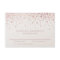 Faux Rose Gold Confetti Dots White Wedding RSVP