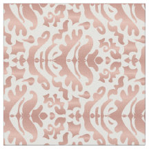 Faux Rose Gold Damask Pattern
