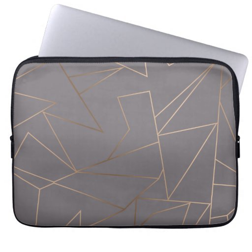 Faux rose gold elegant modern minimalist geometric Laptop Sleeve
